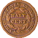 .gif of the reverse of a classic head half cent in very good condition