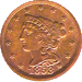 .gif of the obverse of a classic head half cent in fine condition