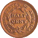 .gif of the reverse of a classic head half cent in fine condition