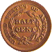 .gif of the reverse of a classic head half cent in very fine condition