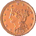 .gif of the obverse of a classic head half cent in extremely fine condition
