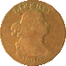 .gif of the obverse of a bust type half cent in good condition