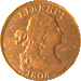 .gif of the obverse of a bust type half cent in fine condition