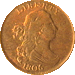 .gif of the obverse of a bust type half cent in very fine condition
