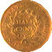 .gif of the reverse of a bust type half cent in very fine condition
