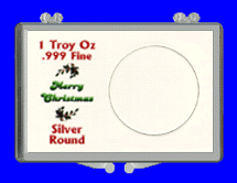 .gif of a 3x2 coin holder for a 1oz. silver round