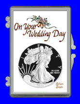 .gif of a silver eagle our wedding year coin holder
