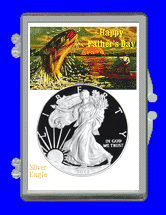 3 x 2 coin holder gif. for a silver eagle dollar on Jake's marketplace special occasion coin holders page