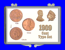 .gif of a 3x2 coin holder for - 3 types of 1909 cents