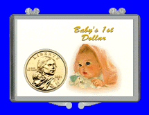 .gif of a 3x2 coin holder for a sacahawea dollar - baby's first dollar