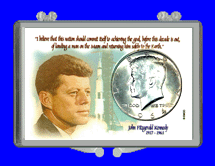 .gif of a 3x2 snap lock coin holder for kennedy half dollar design #2