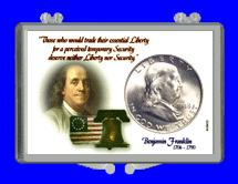 .gif of a 3x2 snap lock coin holder for franklin half dollar