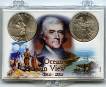 .gif of a 3x2 snap lock coin holder for the 2005 ocean view jefferson nickels