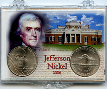 .gif of a 3x2 snap lock coin holder for the new design 2006 jefferson nickels