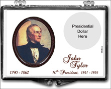 .gif of a 3" x 2" snap lock presidential dollar holder for the John Adams dollar