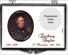 .gif of a 3" x 2" snap lock presidential dollar holder for the James Madison dollar