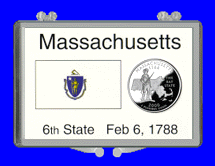 .gif of a 3x2 snap lock coin holder for the Massachusetts statehood quarter