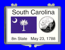 .gif of a 3x2 snap lock coin holder for the South Carolina statehood quarter
