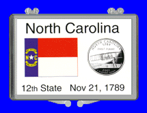 .gif of a 3x2 snap lock coin holder for the North carolina statehood quarter