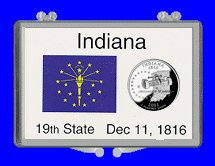 .gif of a 3x2 snap lock coin holder for the Indiana statehood quarter