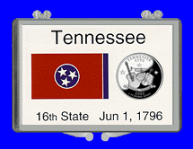 .gif of a 3x2 snap lock coin holder for the Tennessee statehood quarter