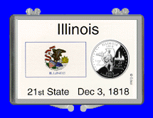 .gif of a 3x2 snap lock coin holder for the Illinois statehood quarter