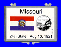 .gif of a 3x2 snap lock coin holder for the Missouri statehood quarter