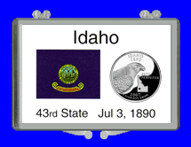 .gif of a 3x2 snap lock coin holder for the colorado statehood quarter