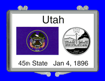 .gif of a 3x2 snap lock coin holder for the south dakota statehood quarter