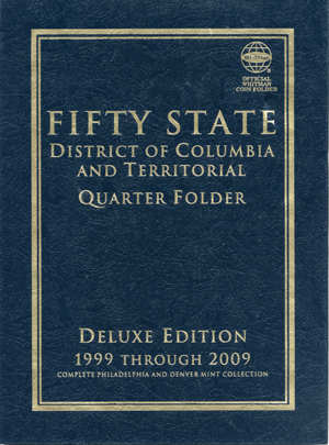 .gif of the whitman fifty state commemorative statehood quarter folder