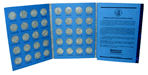 .gif of a Whitman statehood quarter coin folder in a open view