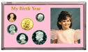 .gif of a capital plastic comet series 6 coin birth year coin holder