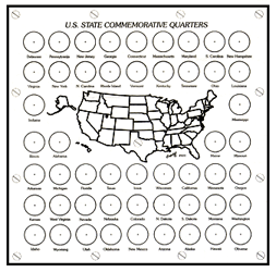.gif of capital plastics coin holder for the washington quarters CP-400-25