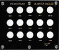 .gif of a capital plastic coin holder GXPD07 for the presidential dollar coins