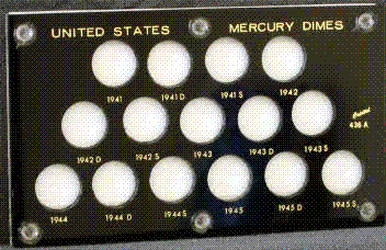 .gif of capital plastics coin holder for the short set of mercury dimes
