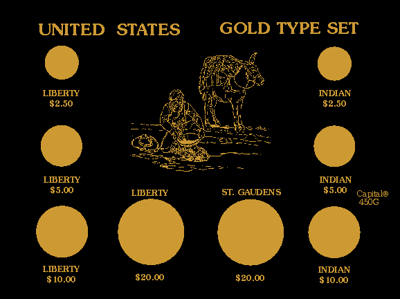 .gif of capital plastice 450G U.S. Gold Type Set Holder W/Illustration.