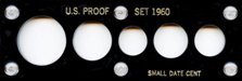 Capital Plastics 11D 5-Coin Holder U.S. Proof Set 1960 Small Date Cent - www.jakesmp.com