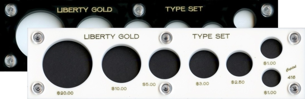 Capital Plastics 416 Liberty Gold Type Set 7-Coin Holder - www.jakesmp.com