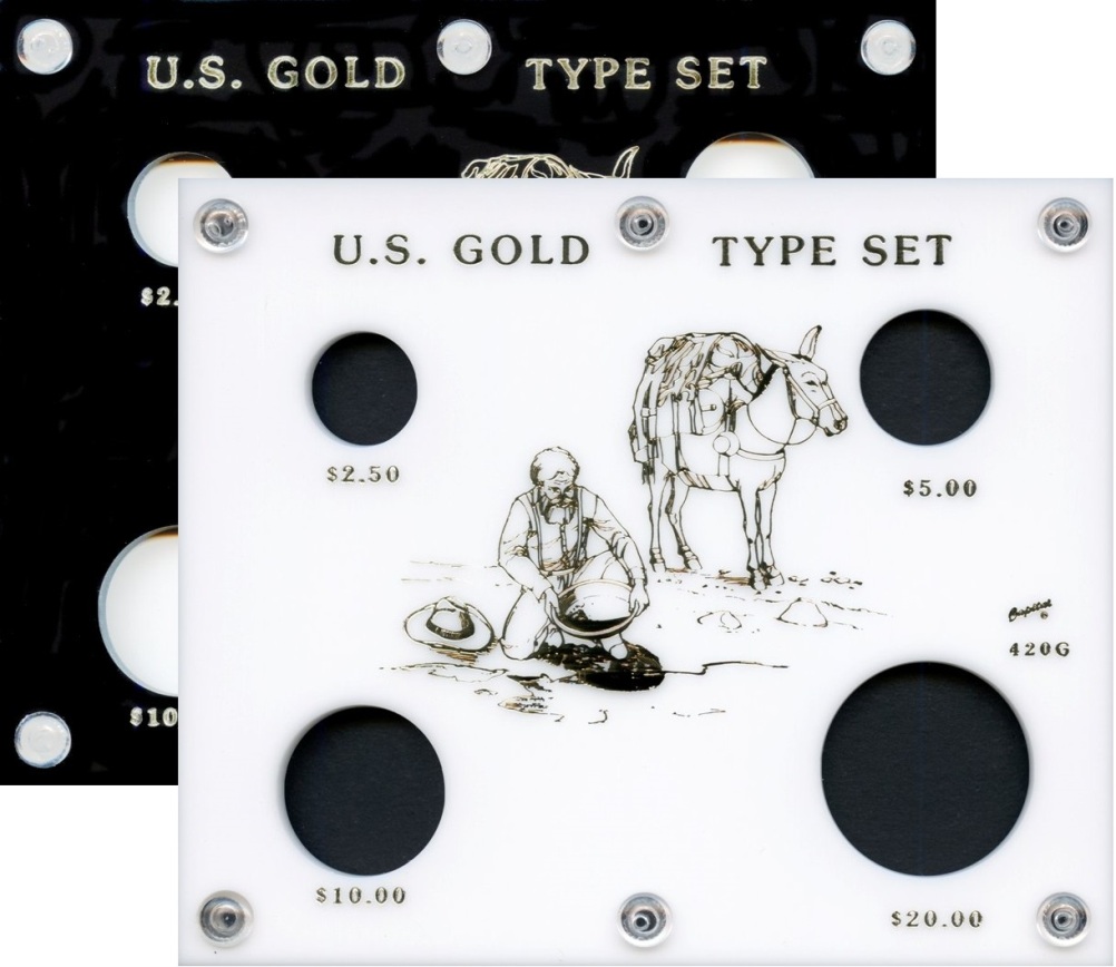 Capital Plastics 420G 4-Coin Holder U.S. Gold Type Set - www.jakesmp.com