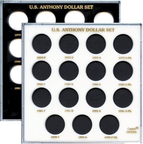 Capital Plastics CP-GX425A 15-Coin Holder U.S. Anthony Dollars - www.jakesmp.com