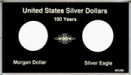Capital Plastics MA345 2-Coin Holder United States Silver DollarS 100 Years - www.jakesmp.com