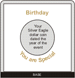 .gif Capital Plastic Greeting Card Coin Holder - Birthday