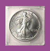 Silver eagle, silver eagle dollars, silver eagle coin album page coin holder .gif