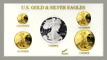 .gif of a capital plastic coin holder for a american eagle silver and gold coin type set