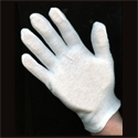 heavy weight 100% white cotton glove with hand