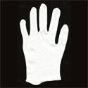 100% white cotton heavy weight glove