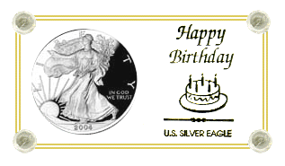 .gif of a deluxe Silver Eagle Happy Birthday coin holder