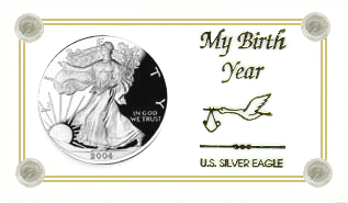 .gif of a my birth year silver eagle dollar coin holder