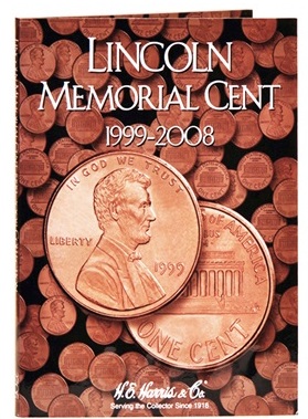 .gif of H. E. Harris coin folder #8HRS2705 for Lincoln cents starting 1999