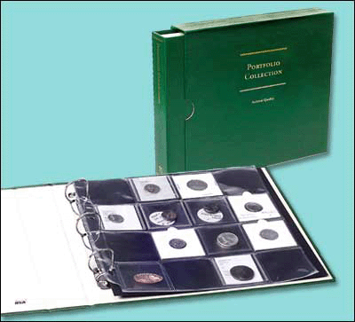 Littleton Album Collection Portfolio Binder For 160 Coins 10 Pages Archival 2x2